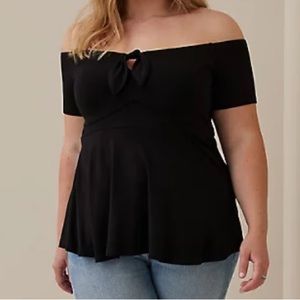Torrid Super soft off shoulder babydoll top